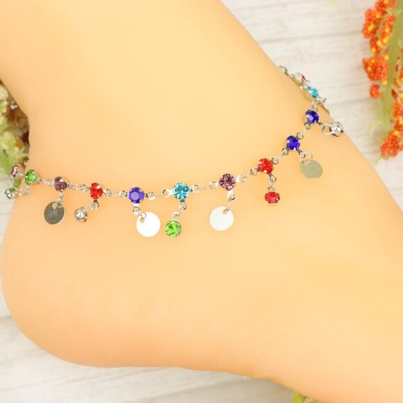 "Handmade Anklet – Elegant & Delicate Jewelry for Women | UNVRC1190 - Picture 10 of 10